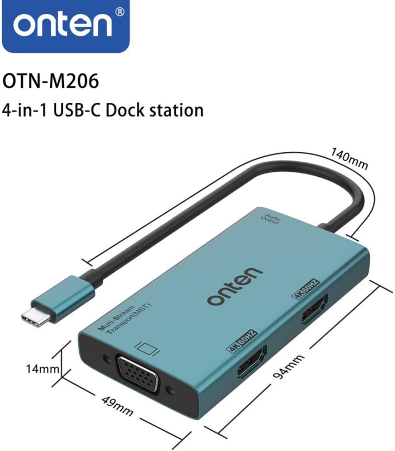 TRAHOOUSBC to Dual HDMI and VGA Adapter
