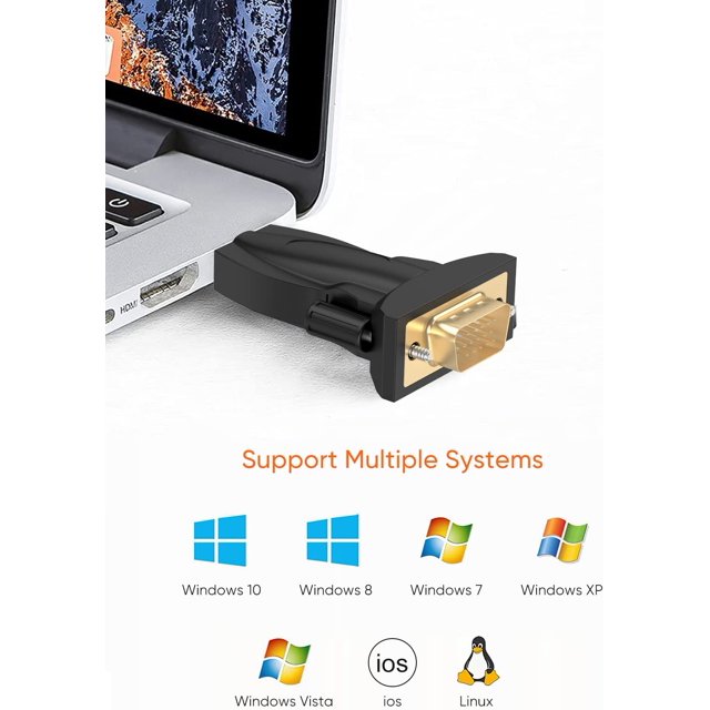 TRAHOOUSB to RS232 Male Adapter with PL2303 Chipset, USB to DB9 Serial