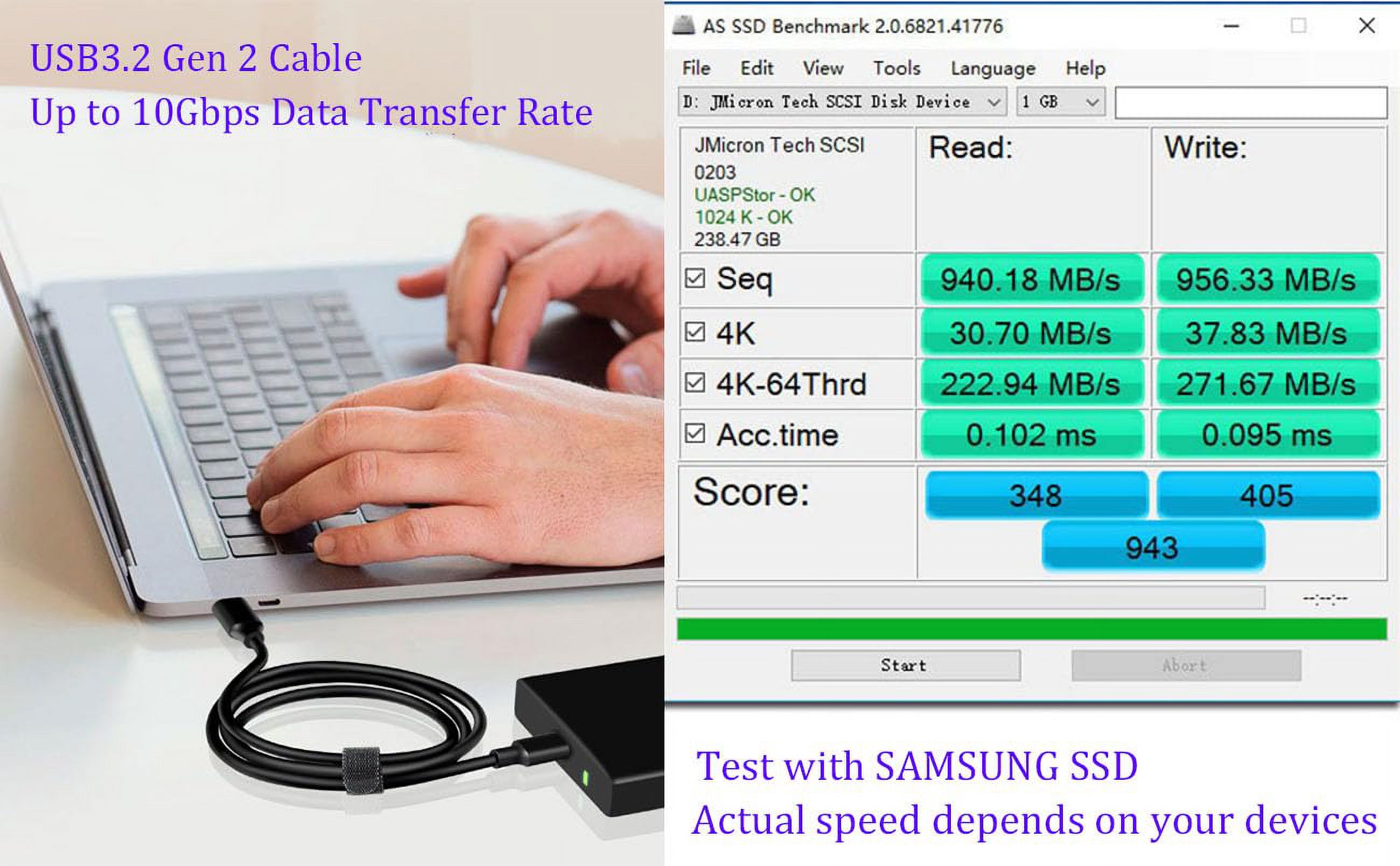 TRAHOOUSB3.2 Type A to Type C Cable, USB3.2 Gen2 10Gbps USBC Data