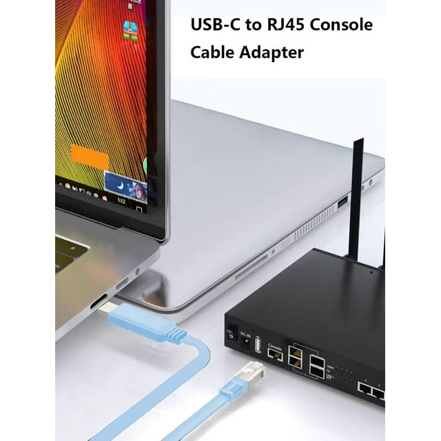 TRAHOO-USBC Console Cable 5FT, USB C to RJ45 Console Cable, Ethernet ...