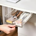 TRAHOOUnder Desk Storage Drawers SelfAdhesive Drawer Organizer for