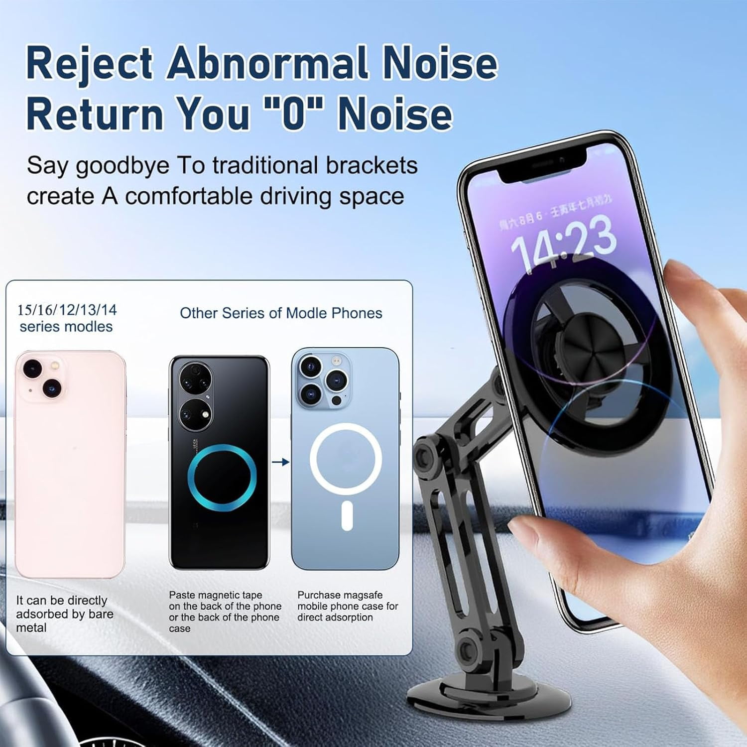 Universal Phone Holder For Car Silicone Sucker Cell Phone Car Mount Windshield M