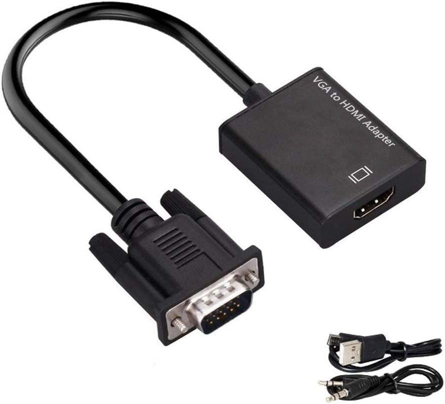TRAHOOVGA to HDMI Adapter, JLX VGA Male to HDMI Female Cable Converter