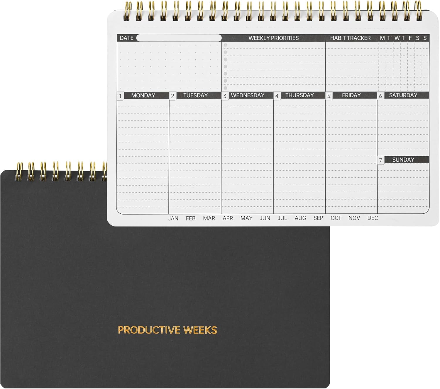 TRAHOOWeekly Calendar Planner NotepadOffice Productivity Business