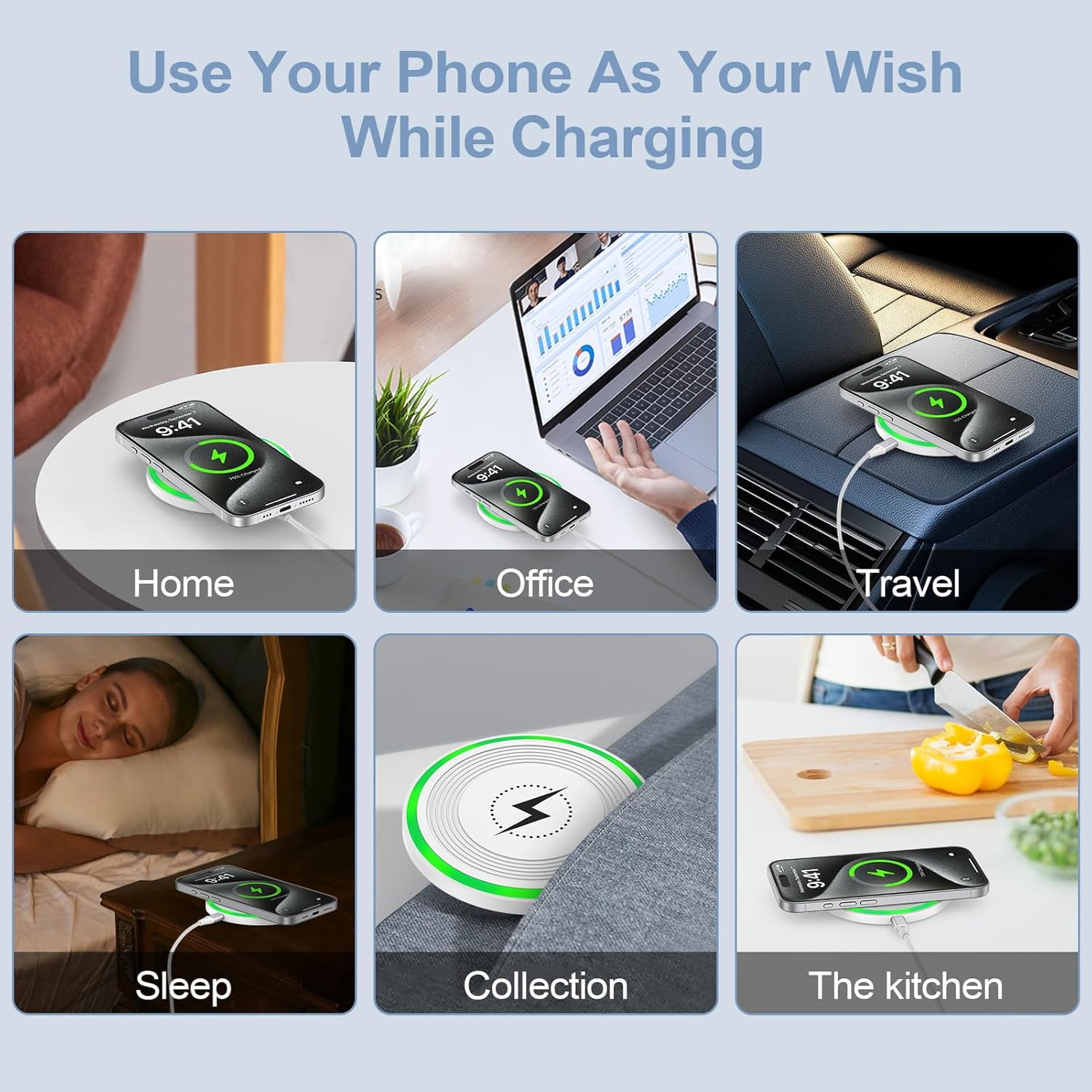 TRAHOOWireless Charger Android Phone Fast Charging Station for