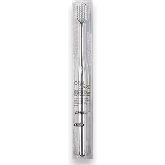 TRAHOO-Women's Luxury Soft Bristles Toothbrush - Silver, BPA Free, Ultra Soft Bristles, Elegant Design, Perfect for Gentle Oral Care