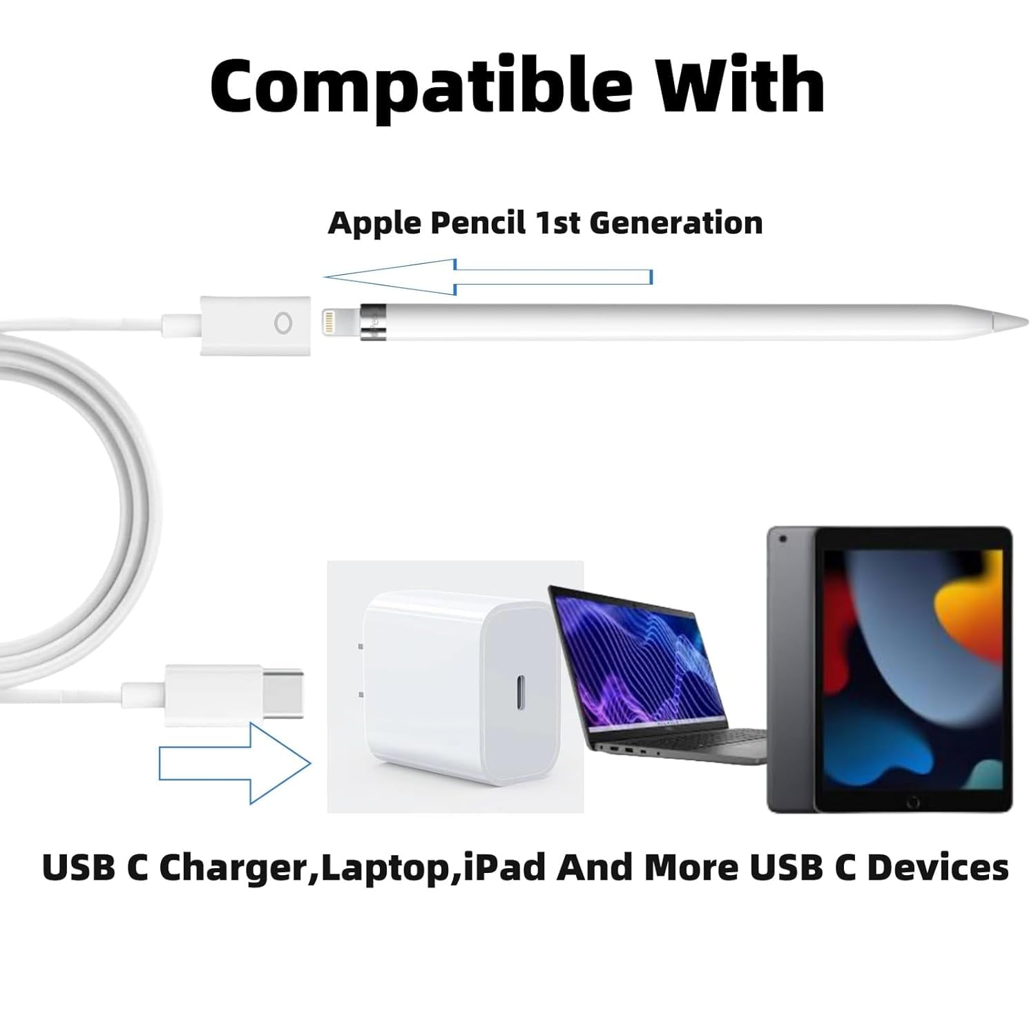 First Generation Apple Pencil Charger For Apple Pencil Charger,USB