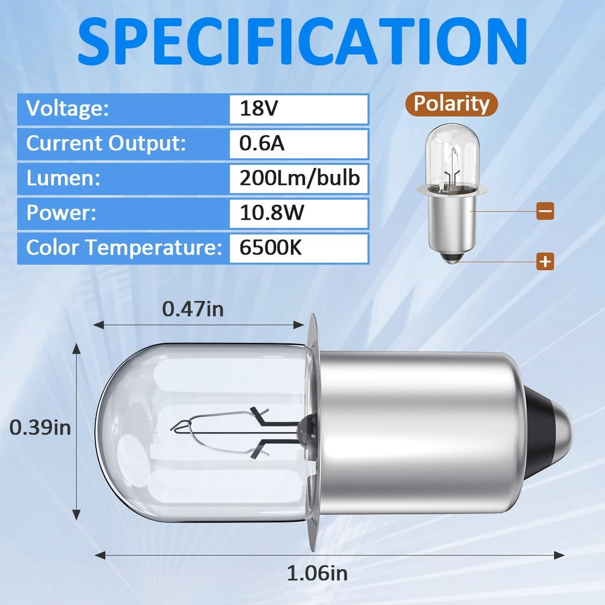 Led bulb for dewalt 18v flashlight hotsell