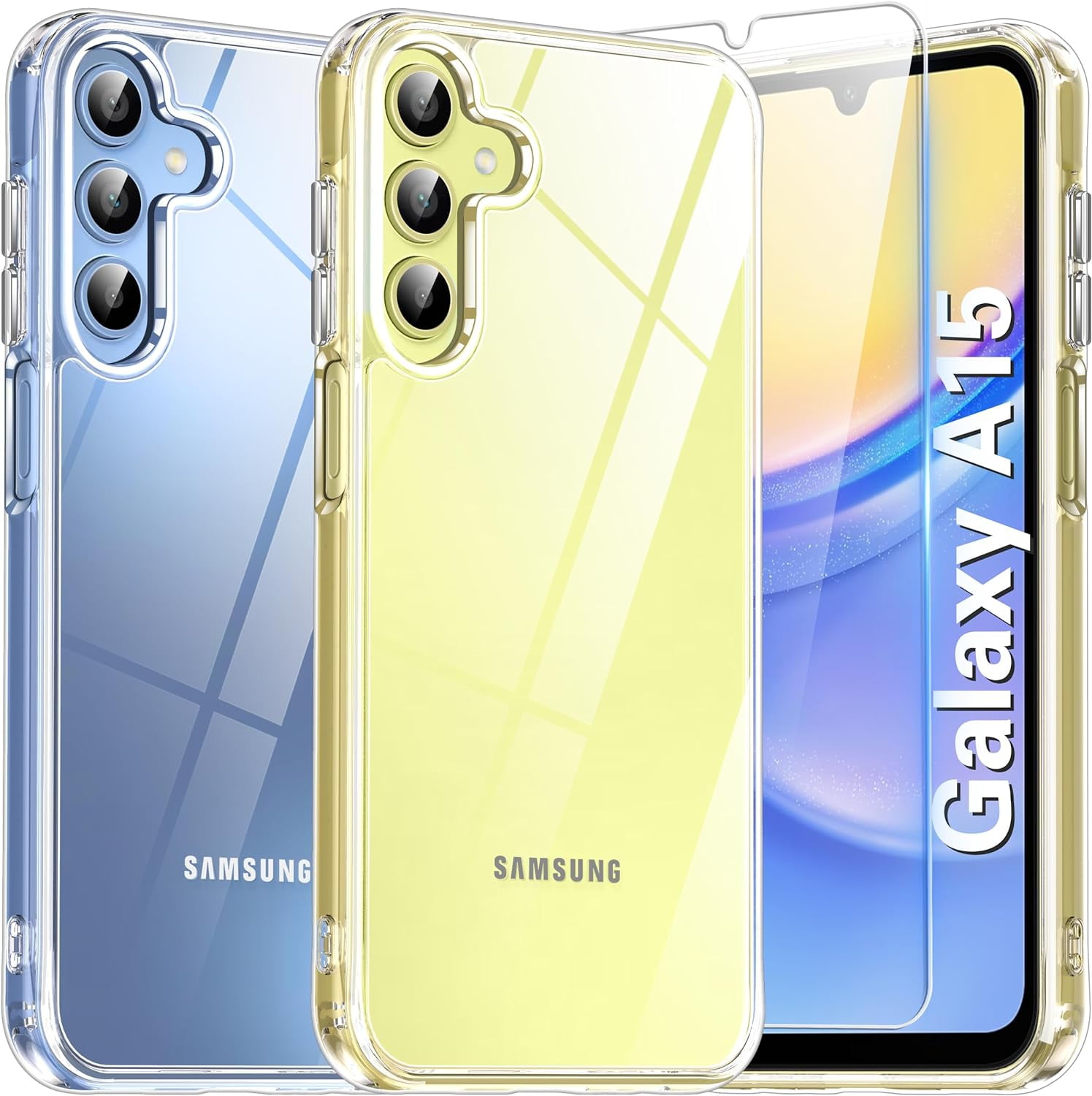 TRAHOOfor Samsung Galaxy A15 5G Case Clear,[30X AntiYellowing] Galaxy
