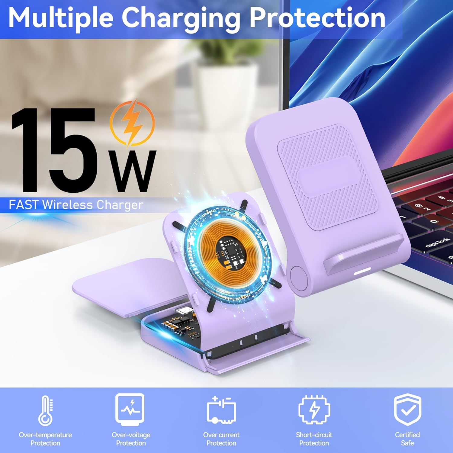 TRAHOOfor Samsung Galaxy ZFlip Wireless Charger Galaxy Z Flip 6/5/4