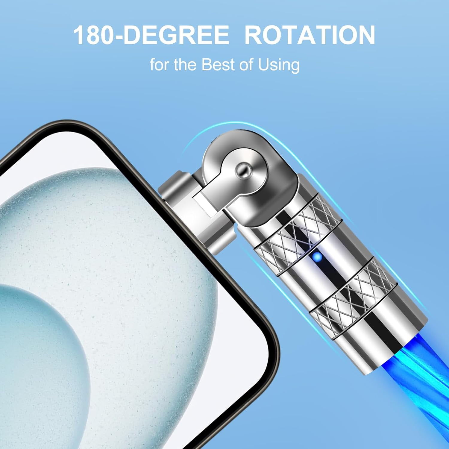 TRAHOOfor USB C Cable 3FT Light up USB A to USB C Charge Cable, LED