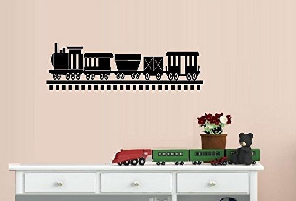 TRAIN #44 (add TRACKS option) Wall or Window Decal (BLACK TRAIN ...