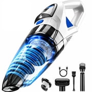 TRAKAR Handheld Vacuum Cordless, 28000PA Strong Suction Hand Held Car Vacuum Cleaner, Portable Hand Vacuum Rechargeable with Nozzles &amp; LED Light for Home, Car, Office, Pet Hair