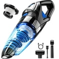 thumbnail image 1 of TRAKAR Handheld Vacuum Cordless, 28000PA Strong Suction Hand Held Car Vacuum Cleaner, Portable Hand Vacuum Rechargeable with Nozzles & LED Light for Home, Car, Office, Pet Hair, 1 of 7