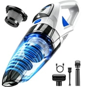 TRAKAR Handheld Vacuum Cordless, 28000PA Strong Suction Hand Held Car Vacuum Cleaner, Portable Hand Vacuum Rechargeable with Nozzles &amp; LED Light for Home, Car, Office, Pet Hair