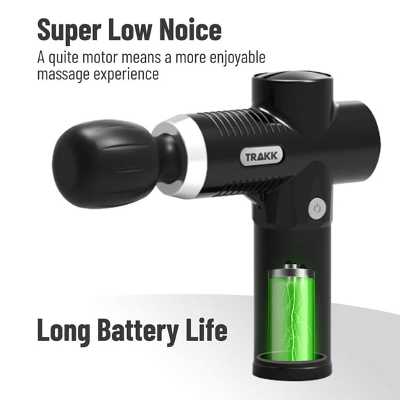 TRAKK Bullet Muscle Massage Gun Deep Tissue Massager - Black