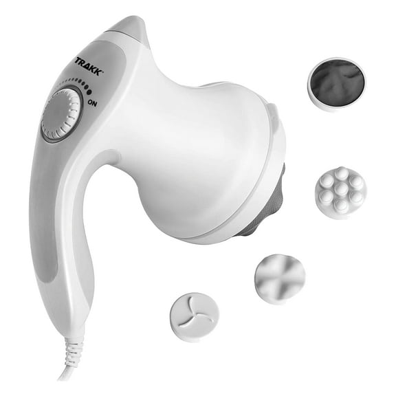 TRAKK Hand-held Full Body Massager - White, Targeted Therapy for Relaxation