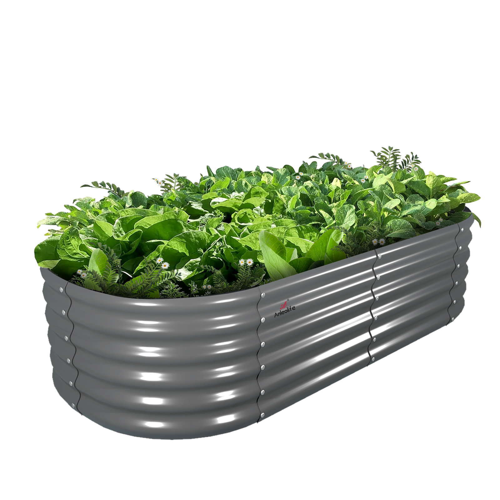 Raised Metal Planter Box on Legs Outdoor Elevated Green Garden Bed with Liner for Vegetables
