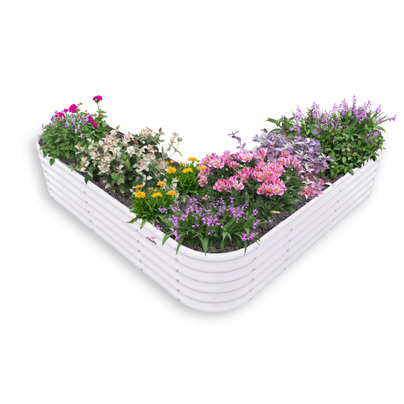 TRAMULL Heart-Shaped Galvanized Raised Garden Beds Outdoor,81x81x18in Large Metal Planter Box