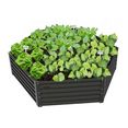 thumbnail image 1 of TRAMULL Hexagon Galvanized Raised Garden Beds Outdoor,70x60x18in Metal Planter Box for Planting Vegetables Flowers Herb( Quartz Grey), 1 of 6