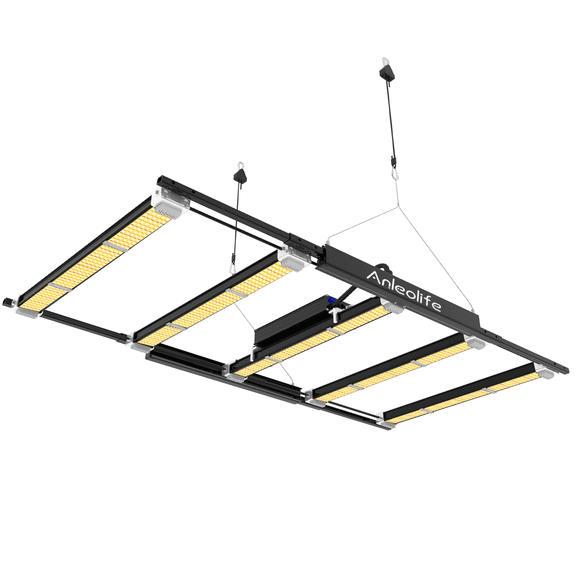 TRAMULL Stretchable 300W LED Full Spectrum Dimmable Hydroponic Garden Grow Light/ Grow light for Plant 3x4ft Coverage(Black))