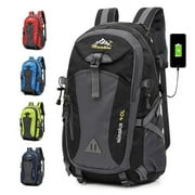 TRANSCOSMOS Packable Hiking Backpack 20 Inch Lightweight Foldable Backpack Travel Daypack for Men Women Black