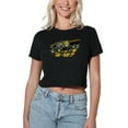 thumbnail image 1 of TRANSFORMERS ONE B127 Neon Women's Crop Top T-Shirt, Black, Medium, 1 of 5