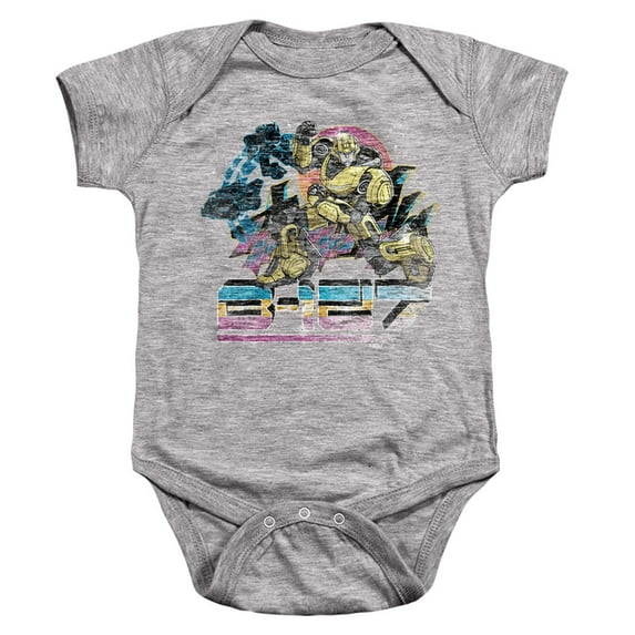 TRANSFORMERS ONE B127 Retro Unisex Infant Snap Suit for Baby, Athletic Heather, Medium