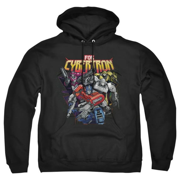 TRANSFORMERS ONE Cybertron Group Adult Pull-Over Hoodie, Black, X-Large