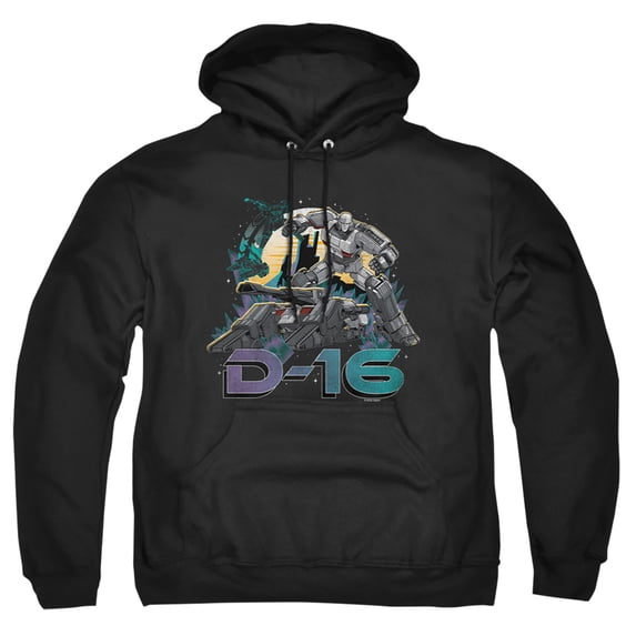 TRANSFORMERS ONE D-16 Retro Adult Pull-Over Hoodie, Black, 2X-Large