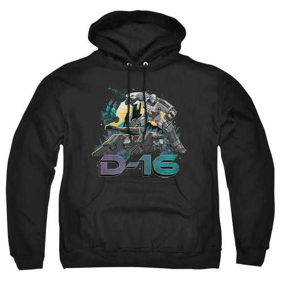 TRANSFORMERS ONE D-16 Retro Adult Pull-Over Hoodie, Black, Medium
