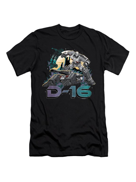 ONE D-16 Retro Unisex Adult Canvas Brand T Shirt, Black, X-Large