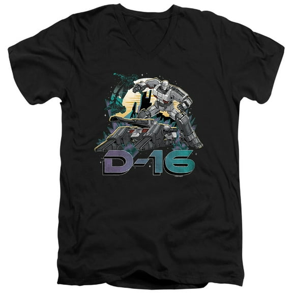 TRANSFORMERS ONE D-16 Retro Unisex Adult V-Neck T Shirt (Large) Black