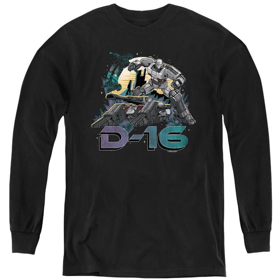 TRANSFORMERS ONE D-16 Retro Youth Long Sleeve T Shirt, Black, X-Large