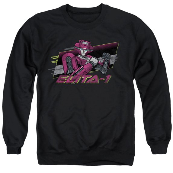 TRANSFORMERS ONE Elita 1 Neon Unisex Adult Crewneck Sweatshirt, Black, 4X-Large
