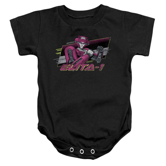 TRANSFORMERS ONE Elita 1 Neon Unisex Infant Snap Suit for Baby, Black, Small