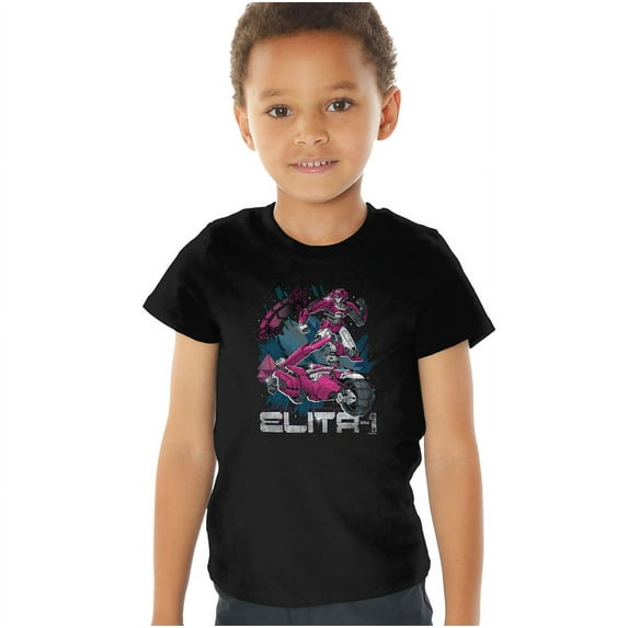TRANSFORMERS ONE Elita 1 Retro Kids T Shirt (4) for Toddler Boys and Girls, Black