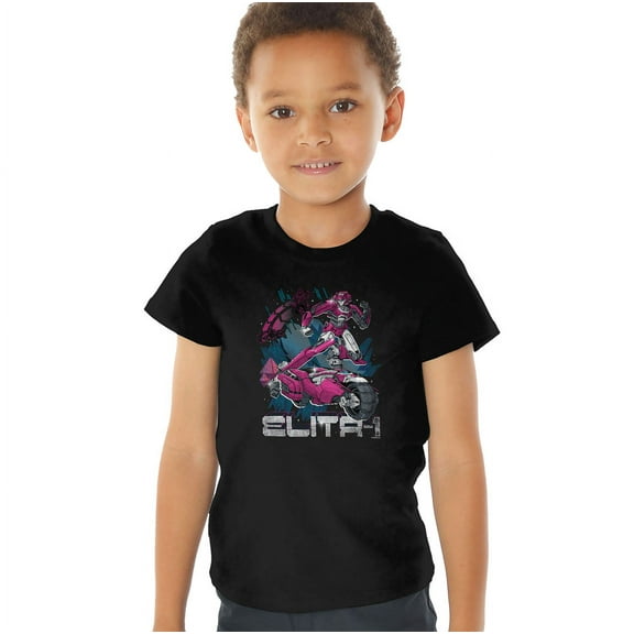 TRANSFORMERS ONE Elita 1 Retro Kids T Shirt (4) for Toddler Boys and Girls, Black