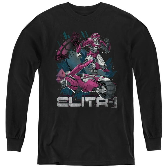 TRANSFORMERS ONE Elita 1 Retro Youth Long Sleeve T Shirt, Black, Small