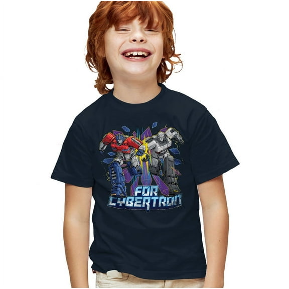 TRANSFORMERS ONE For Cybertron Clash Kids T Shirt for Youth Boys and Girls, Navy, Large