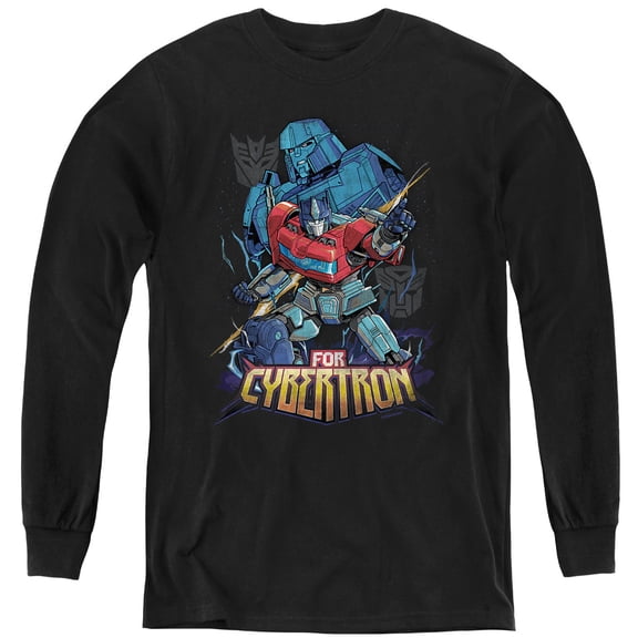 TRANSFORMERS ONE For Cybertron Thunder Youth Long Sleeve T Shirt, Black, Large