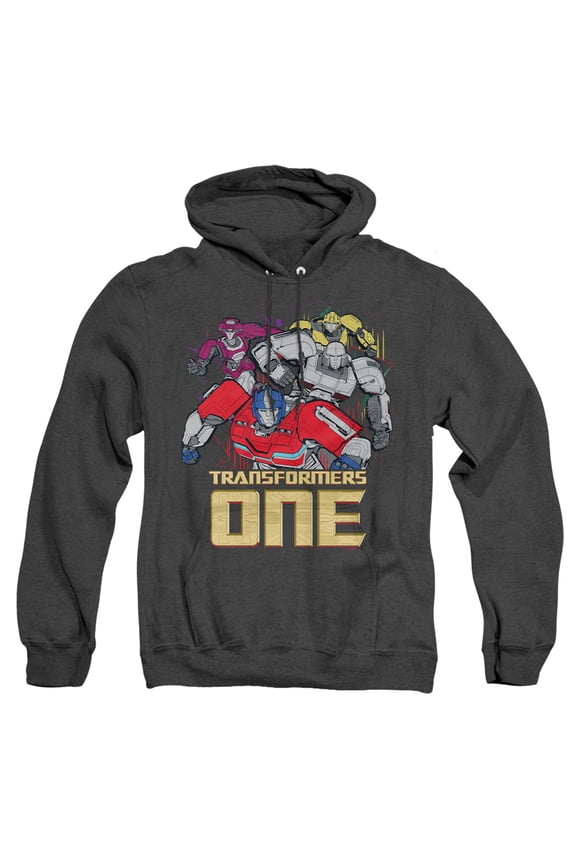 ONE Group Logo Unisex Adult Pull-Over Heather Hoodie, Black Heather, Small