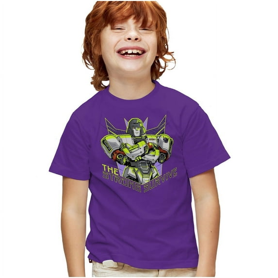 TRANSFORMERS ONE Megatron Logo Kids T Shirt for Youth Boys and Girls, Purple, Medium