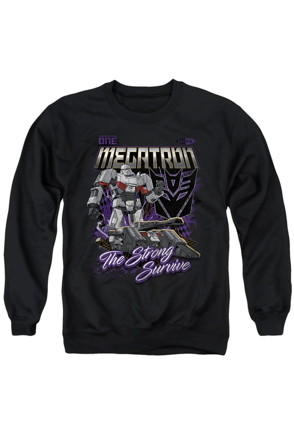 ONE Megatron Racing Unisex Adult Crewneck Sweatshirt, Black, Large