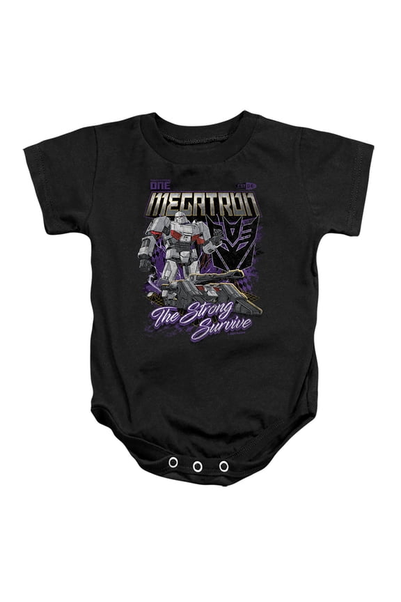 ONE Megatron Racing Unisex Infant Snap Suit for Baby, Black, Small