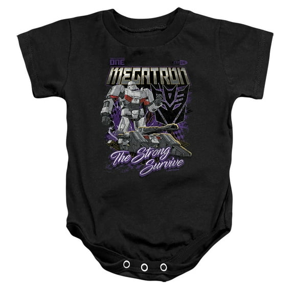 TRANSFORMERS ONE Megatron Racing Unisex Infant Snap Suit for Baby, Black, Small