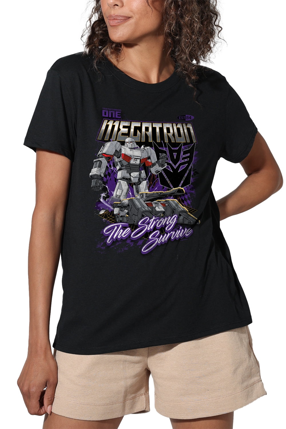 TRANSFORMERS ONE Megatron Racing Women's Loose T-Shirt, Black, Medium