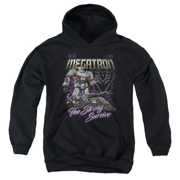 TRANSFORMERS ONE Megatron Racing Youth Kids Boy/Girls Pull-Over Hoodie, Black, Large