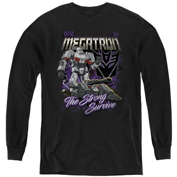 TRANSFORMERS ONE Megatron Racing Youth Long Sleeve T Shirt, Black, Large