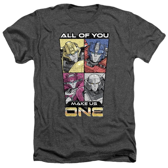 TRANSFORMERS ONE One Comic Unisex Adult Heather T Shirt, Charcoal Heather, Large